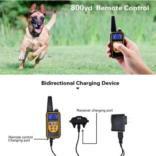 Electrical dog training collar, waterproof, refillable, remote control LCD screen for all size, collar for end of pet supplies