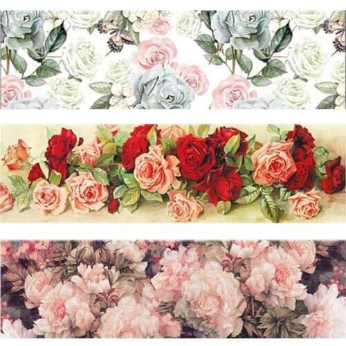 FUYUN 5D Diy Diamond Painting Cross-stitch Peony&roses Full Round Diamond mosaic Rhinestone picture Embroidery Flower home decor
