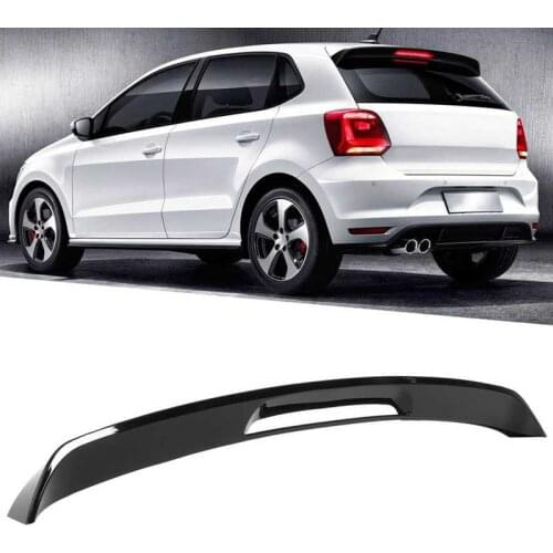 Rear Roof Spoiler Wing Glossy Black Factory Look Fit for Volkswagen Polo Mk5 6R 6C Standard 2009 2010-2017 Spoiler Extension