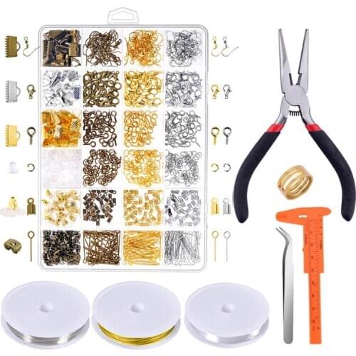 ICNWAY Lobster Clasp Single Circle 24 Grid Handmade Diy Jewelry Accessories Combination Set for Jewelry Beading