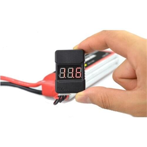 BX100 Battery Voltage Indicator Check Tester Low Voltage Buzzer Alarm 1-8S for RC Model Airplane Helicopter Car Batteries DIY