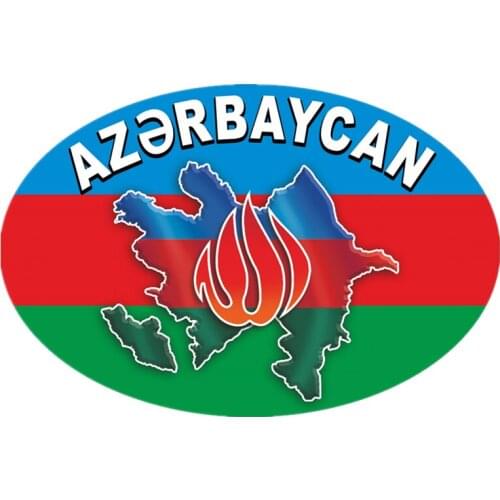 S52079# 13/15/17CM Personality PVC Decal Azerbaijan Waterproof Car Sticker on Motorcycle Laptop Decorative