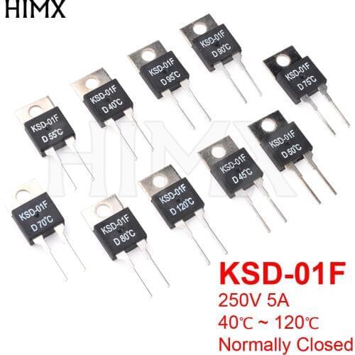 KSD-01F JUC-31F 40~150 Degree Celsius (N.C.) Normally Closed Temperature Switch Thermostat Thermal Protector TO-220