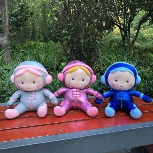 25cm Space Astronaut Stuffed Doll Toy Plush Space Rocket Unique Space Ship Toy Stuffed Throw Pillow For BoY Birthdat Gift