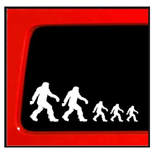 LKT Sasquatch Stick Figure Family Bigfoot Funny Vinyl Die Cut Decal Car Sticker Decal