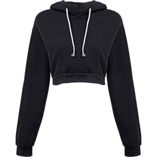 Fashion Kpop Hooded Hoodies womens Short Sweatshirt Casual Top Streetwear Sweatshirt Pullover