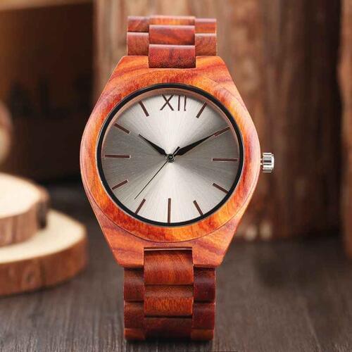 2020 Christmas Gifts Mens Wood Watches 100% Original Full Wooden Bangle Quartz Wristwatches Male Natural Analog Reloj de madera