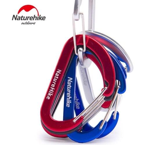 Naturehike Tent Accessories 6.5cm D Ring Climbing Bag Water Bottle Convenient Carabiner Tent Lamp Hang Key Ring Buckle