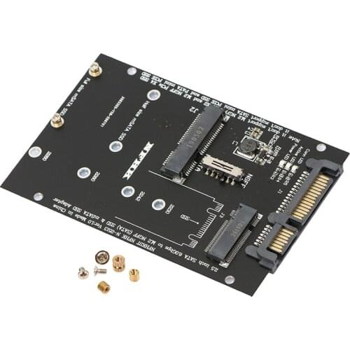 M.2 NGFF MSATA SSD to 2.5Inch SATA 3.0 Adapter 2 in 1 Converter Card for PC Laptop