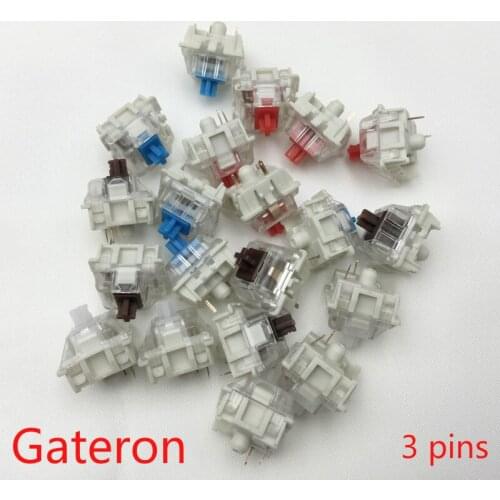 New Gateron SMD Switches Black Red Brown Blue Clear Green Yellow 3pins Gateron Switch For Mechanical Keyboard Fit GK61GK64 GH60