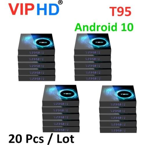 20Pcs Smart TV BOX T95 Android 10 6K H616 Quad Core Media player Free Fast Set Top Box