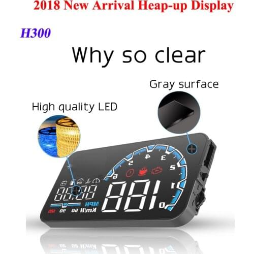 Actisafety H300 HUD Head Up display Auto HUD OBD2 Car Speed Projector Speedometer Car Detector KMH KPM