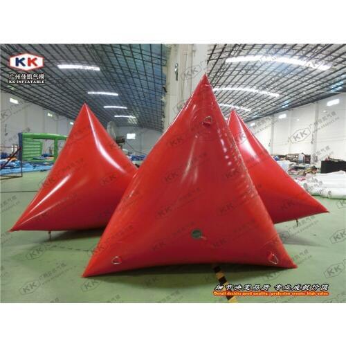 Advertising Air Sealed Buoys, Swimming event triangle inflatable water buoys, inflatable water barrier