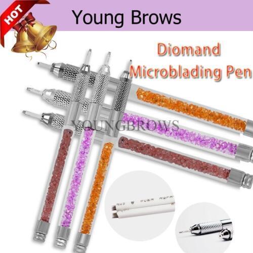 5 pcs Dimoand Two Head Use Pen Suitable for Arce Curved Flat and Round Microblading Free Shipping Multifuction