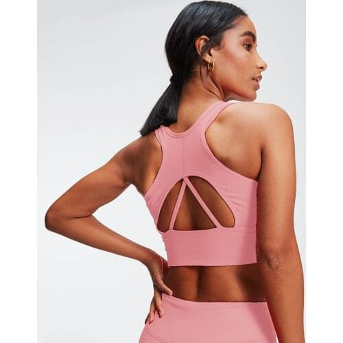 Gym vest-style sports bra, shockproof gathering and breathable yoga clothes, running fitness beautiful back underwear women