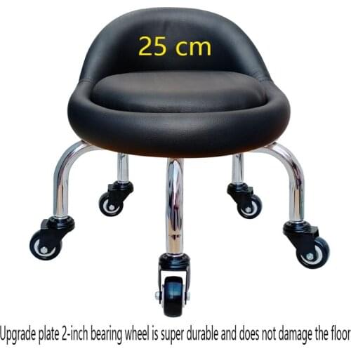 Salon Furniture Pulley Small Stool Round Stool Sofa Pedicure Chair Beautiful Seam Floor Cleaning Leisure Stool Office Footstool