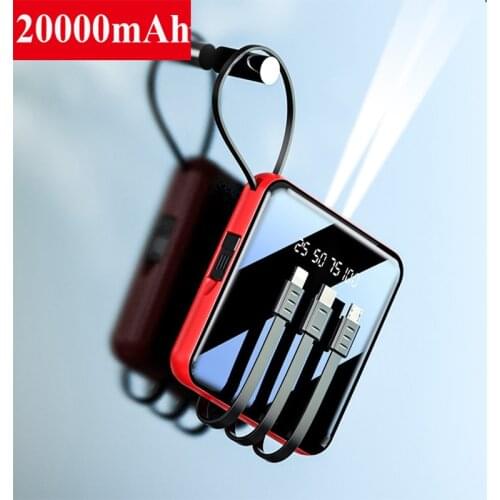 Mini Power Bank 20000mAh Portable Fast Charging Poverbank External Battery Charger Powerbank 20000 mAh for Xiaomi Mi 9 iPhone 12