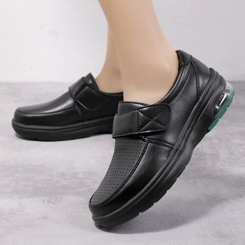 2021 New Women Shoes Flats Work Shoes Non-Slip Nurse Shoes Nursing Shoes Bath Breathable Slip on Womens Shoes Nurse Shoes