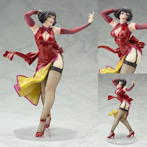 1/7 Tekken ANNA WILLIAMS Cheongsam black silk stockings Ver Unpainted GK Figure Unassambled hand-made resin white Model Toy