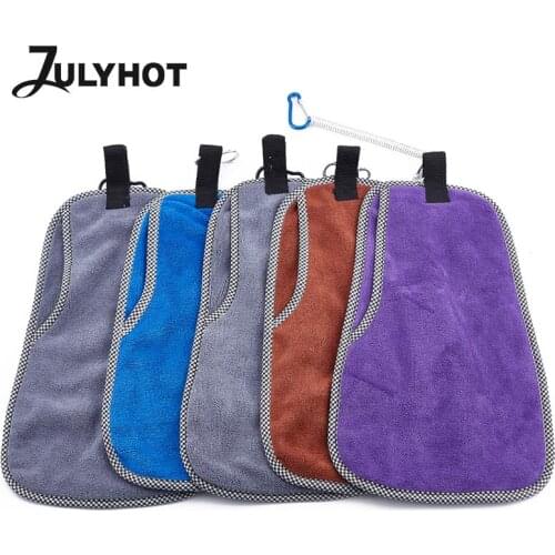1PC Towel Fishing Microfiber Bait Towel Thickening Non-stick Absorbent Hiking Fishing Towel Color Random