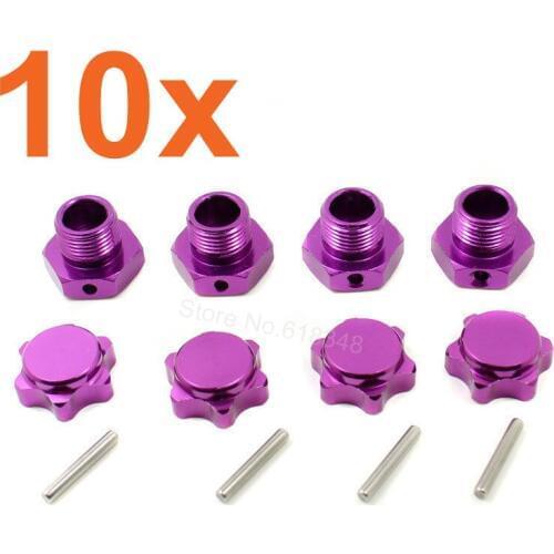 10Sets/lot 1/8 Tires Adapter 17mm Alum Wheel Nut With Pins For 1:8th RC Model Car Baja Parts