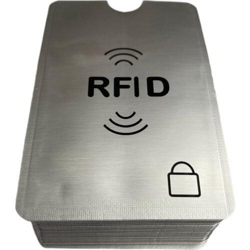 1000 pcs Anti Rfid Card Holder Wallet NFC Blocking Reader Lock Id Bank Card Case Protection Metal Credit Card Holder Aluminium