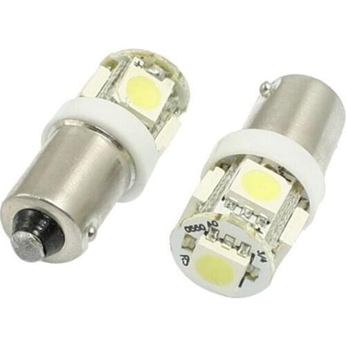 2 pcs T4W H6W Indicator License Plate Map Dome Packing Car Styling 10X 11 BA9S White 5050 5SMD Car led Light auto Bulb