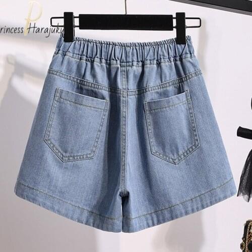2021 New Summer Harajuku Vetement Jeans Womens Denim Shorts Women Clothing Loose Ropa Mujer Shorts Jean Plus Size Shorts Femme