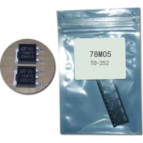 30Pcs/lot SMD IC 78M05 TO252 7805 750mA Voltage regulator ICs chip