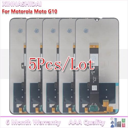 5PCS/Testado novo modelo display pantalla peças de montagem for motorola g10 lcd com tela toque para moto g10 digitador peças r