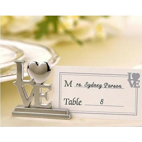 Free Shipping 20pcs/lot "LOVE" Holder For Place Card/ Name Card In Party Decoration