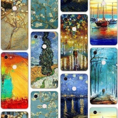 Ciciber Art oil painting Cases for Google Pixel 4 3 XL Soft Silicone TPU Cover for Google Pixel 2 3a XL Funda Cover Capa Coque