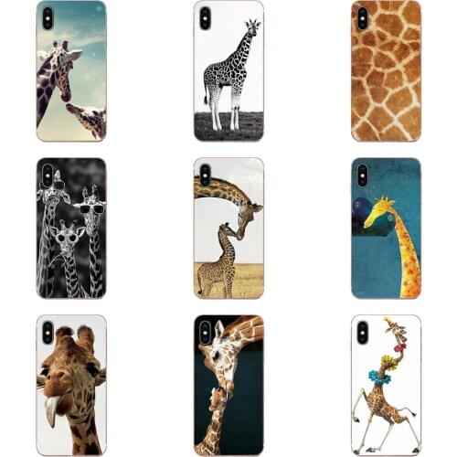 Transparent TPU Case For Samsung Galaxy Note 8 9 10 Pro S4 S5 S6 S7 S8 S9 S10 S11 S11E S20 Edge Plus Ultra Giraffe Cubs