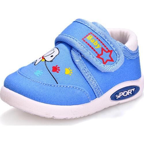 Infant Baby Girls Boys Canvas Leisure Shoes Breathable Sneakers Soft Rubber Anti-Slip Toddlers First Walkers Kids Walking Shoes