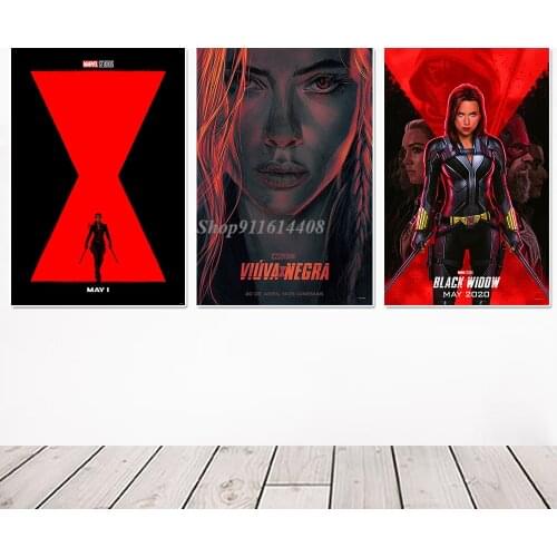 Disney Marvel Canvas Painting Superhero Black Widow Movie Posters and Print Avengers Wall Art Picture for Living Room Home Decor