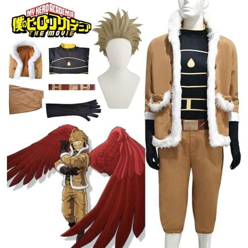 Anime My Hero Academia Heros Rising Keigo Takami/Hawks Cosplay Costumes Halloween Outfits Hawks No.2 Boku No Hero Academia Wig