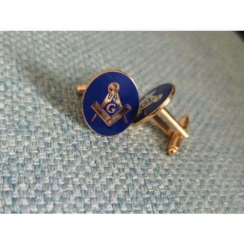 Masonic Round Classic 22MM Blue Lodge Cufflinks for the Freemason high quality cufflinks