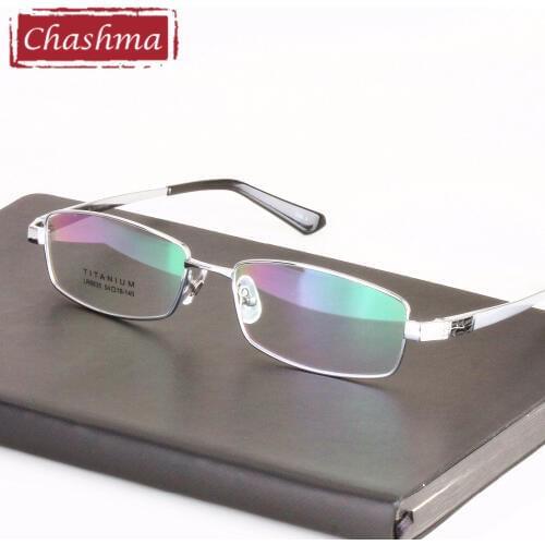 Chashma Brand Pure Titanium Priscription Eye Glasses High Quality Optical Mens Eyewear Frame