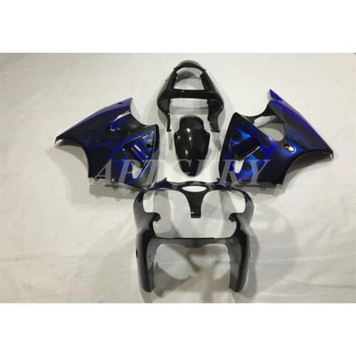 New ABS Plastic Shell Motorcycle Fairing kit Fit For Kawasaki ZX6R 636 600cc 2000 2001 2002 Bodywork set Blue Flame Cool