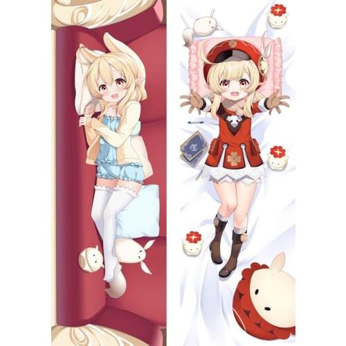 2021-Feb Update Anime Dakimakura Genshin Impact Klee Ganyu Hugging Body Pillow Cover Case Dakimakura body Pillow case