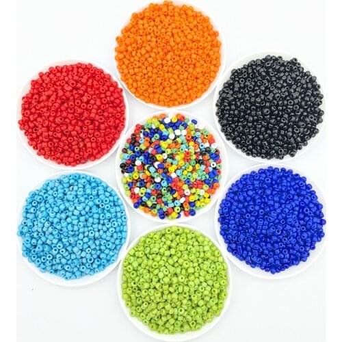 Solid Color Czech Glass Beads For Bracelet Necklace Earrings DIY Kids Jewelry Seed Beads Material Making Accessoric 20g/Lot