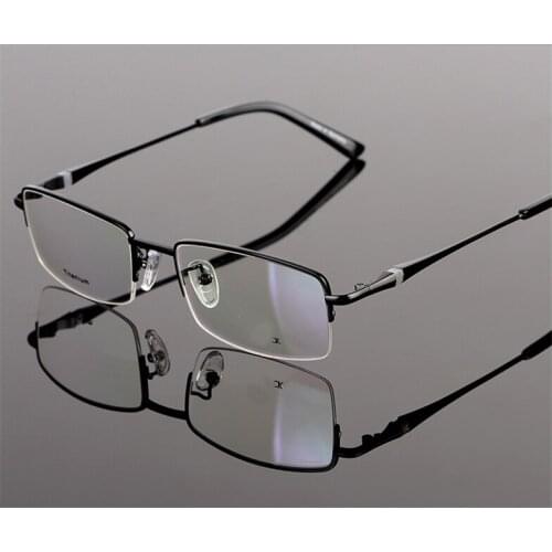 2021 New German Brand Design Gafas Titanium Business Glasses Frames For Men Women Optical Prescription Half-rim Eyeglasses