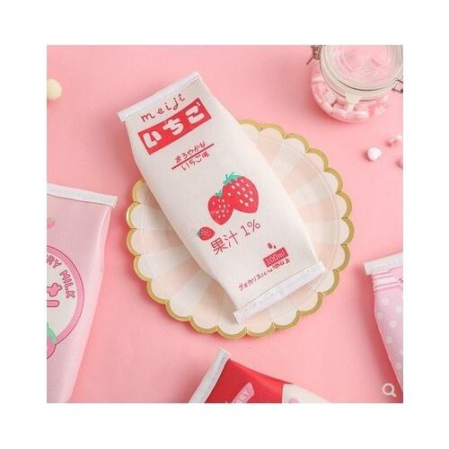 Personalized and creative snack style pen bag pencil box large capacity cartoon funny funny snack strawberry box