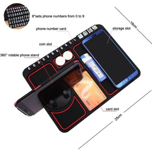 Multifunctional Car Anti-Slip Mat Auto Phone Holder Non Slip Sticky Anti Slide Dash Phone Mount Silicone Dashboard Car Pad Mat