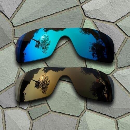 Sky Blue&Bronze Copper Sunglasses Polarized Replacement Lenses for Oakley Batwolf