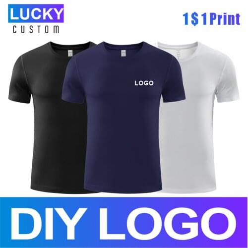 Sports Mens T-shirt Sweat-absorbent Breathable Short-sleeved Custom Printed Embroidery Logo Quick-drying Top 6xl