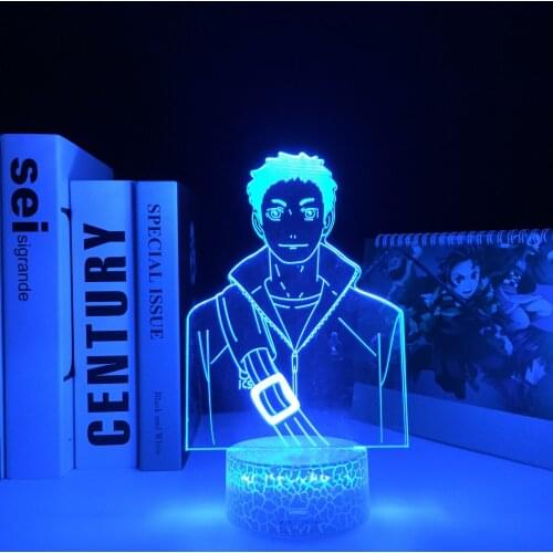 Anime Haikyuu Daichi Sawamura 3D LED Night Light White Base Light for Child Bedroom Decor Kids Birthday Gift Manga Table Lamp