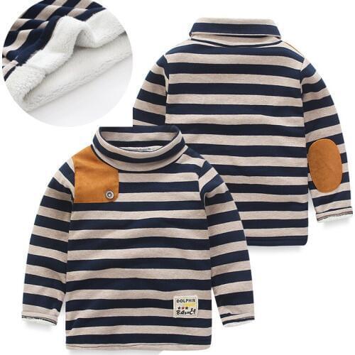 New Winter Kids velvet T shirt Thick cotton Fashion Baby Boys girl Warm Cashmere turtleneck sweatshirts children clothes hoodies
