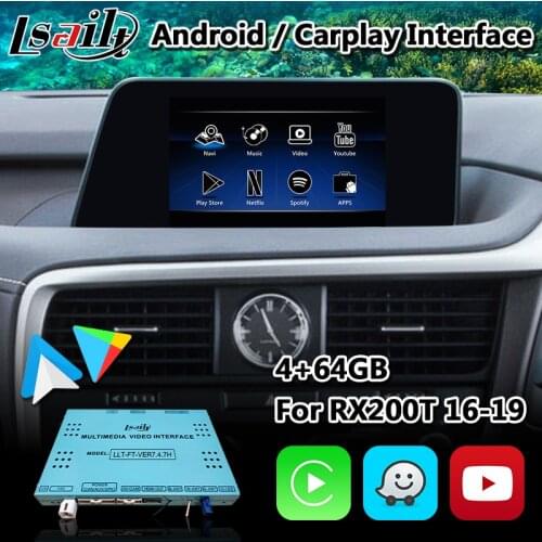 Lsailt Android Carplay Video Interface for Lexus RX RX200T RX450H 2016-2019 Car Multimedia Navigation System