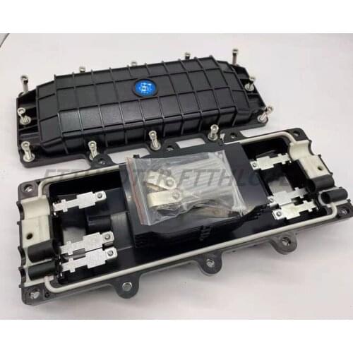 High quality 3 inlets 3 outlets Fiber Optical Splice Closure 24 48 96core Fiber Optic Splice Box Horizontal type